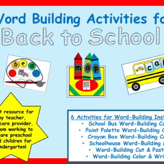 Word Building Activities for Back to School
