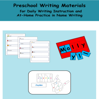 Daily Practice Templates for Preschool Name Writing