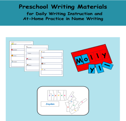 Daily Practice Templates for Preschool Name Writing