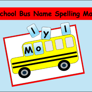School Bus Name Spelling Mat