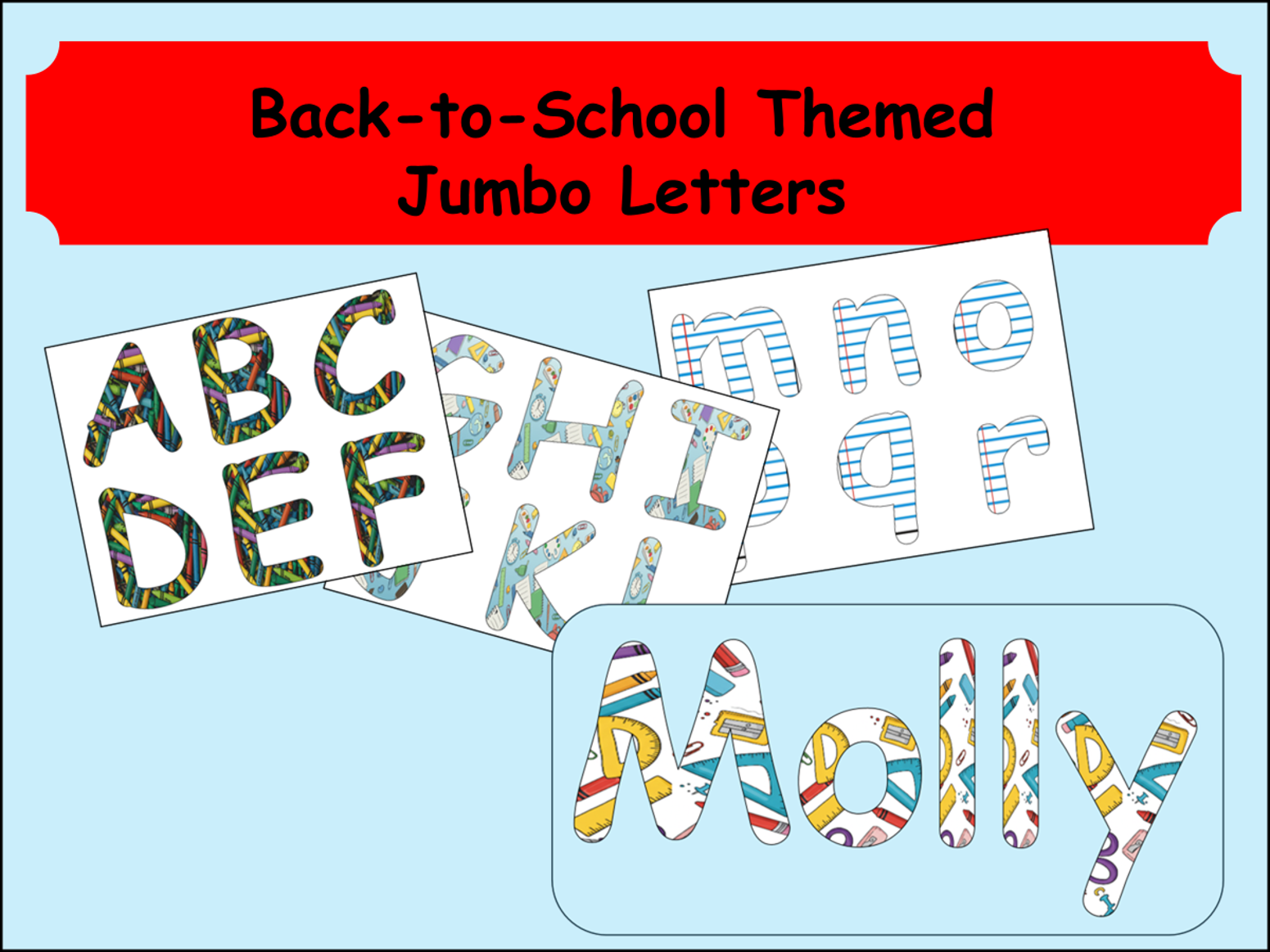 Back-to-School Themed Jumbo Alphabet